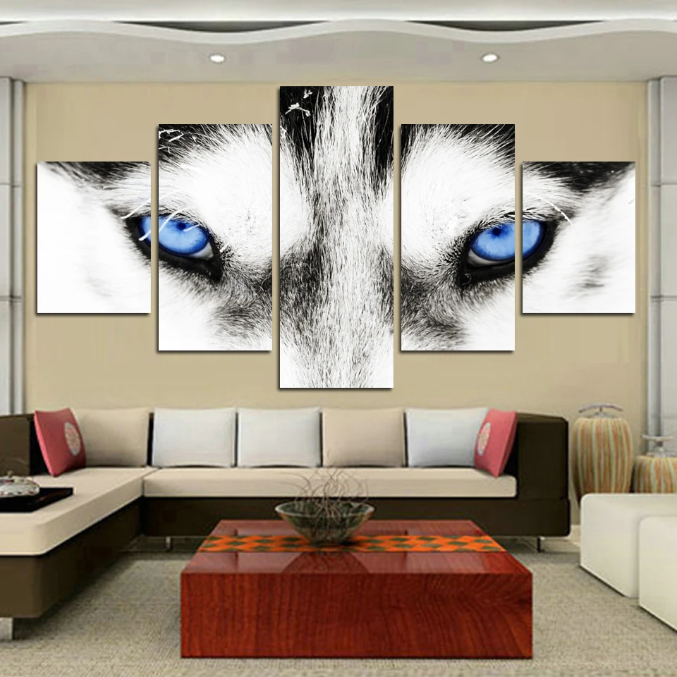 

Free shipping Wolves Canvas Painting Animal Home Decor Wall Pictures For Living Room Modular Pictures Cuadros Decoracion FA09