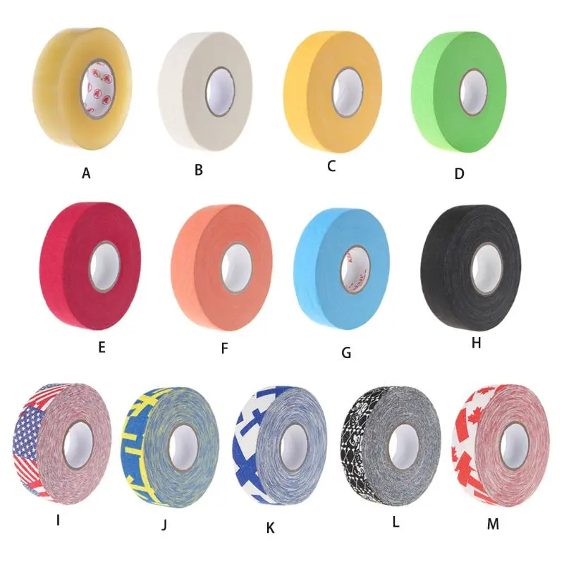 

2.5cm x 25m Cloth Hockey Tape Sport Safety Football Volleyball Basketball Knee Pads Hockey Stick Tape Elbow Golf Tape