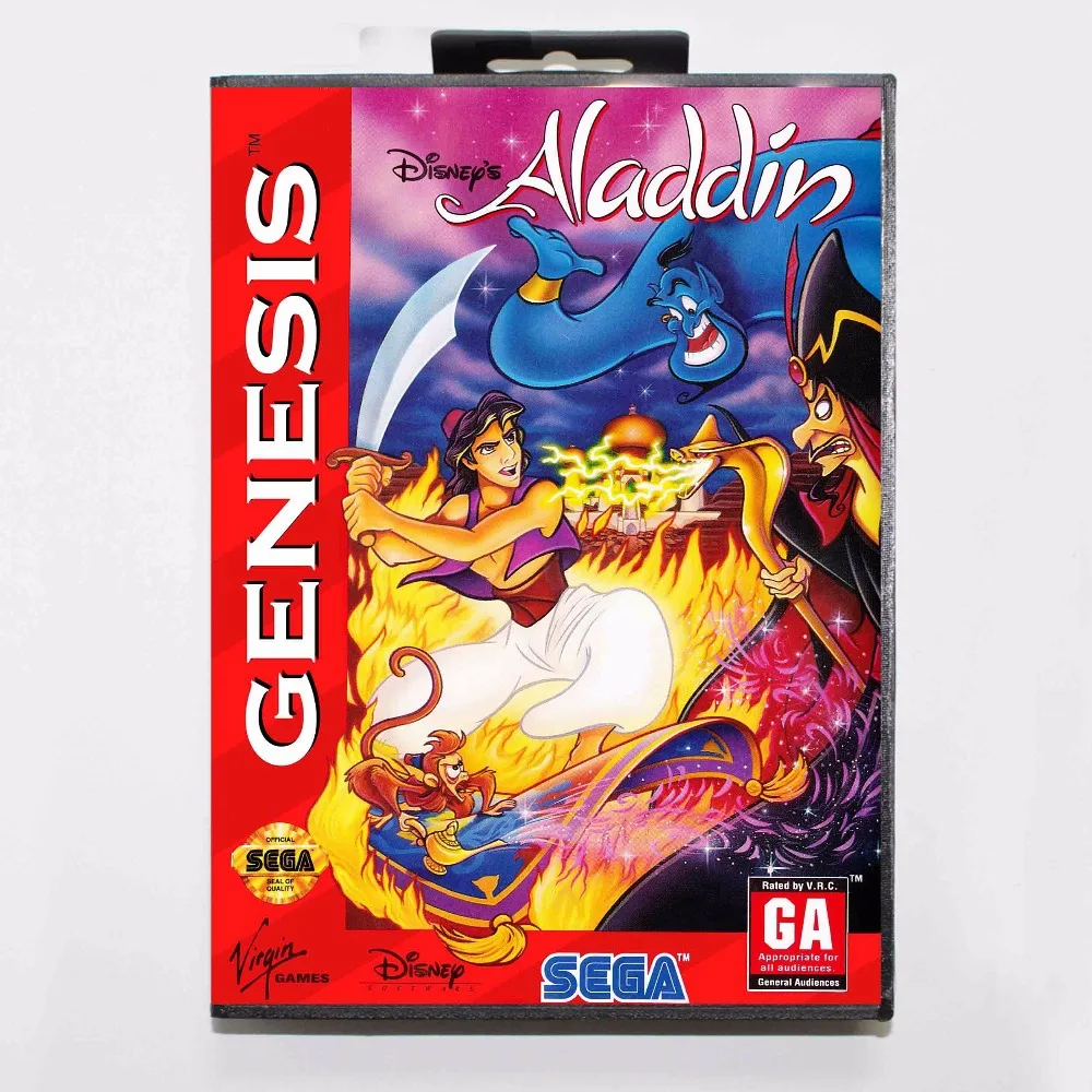 

Aladdin 16 bit MD Game Card With Retail Box For Sega Megadrive/Genesis