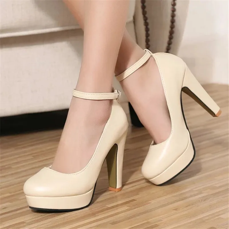 Sexy-New-Women-OL-high-heels-Flock-Women-Pumps-Female-Platform-Winter-Thick-with-Autumn-Round (2)