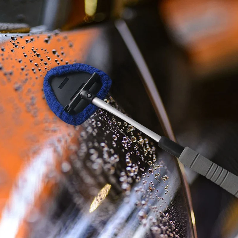 

Car Windshield Cleaner Brush Wiper Telescopic Handle Auto Window Glass Washer Soft Towel Brush Car Care Cleaning Tools