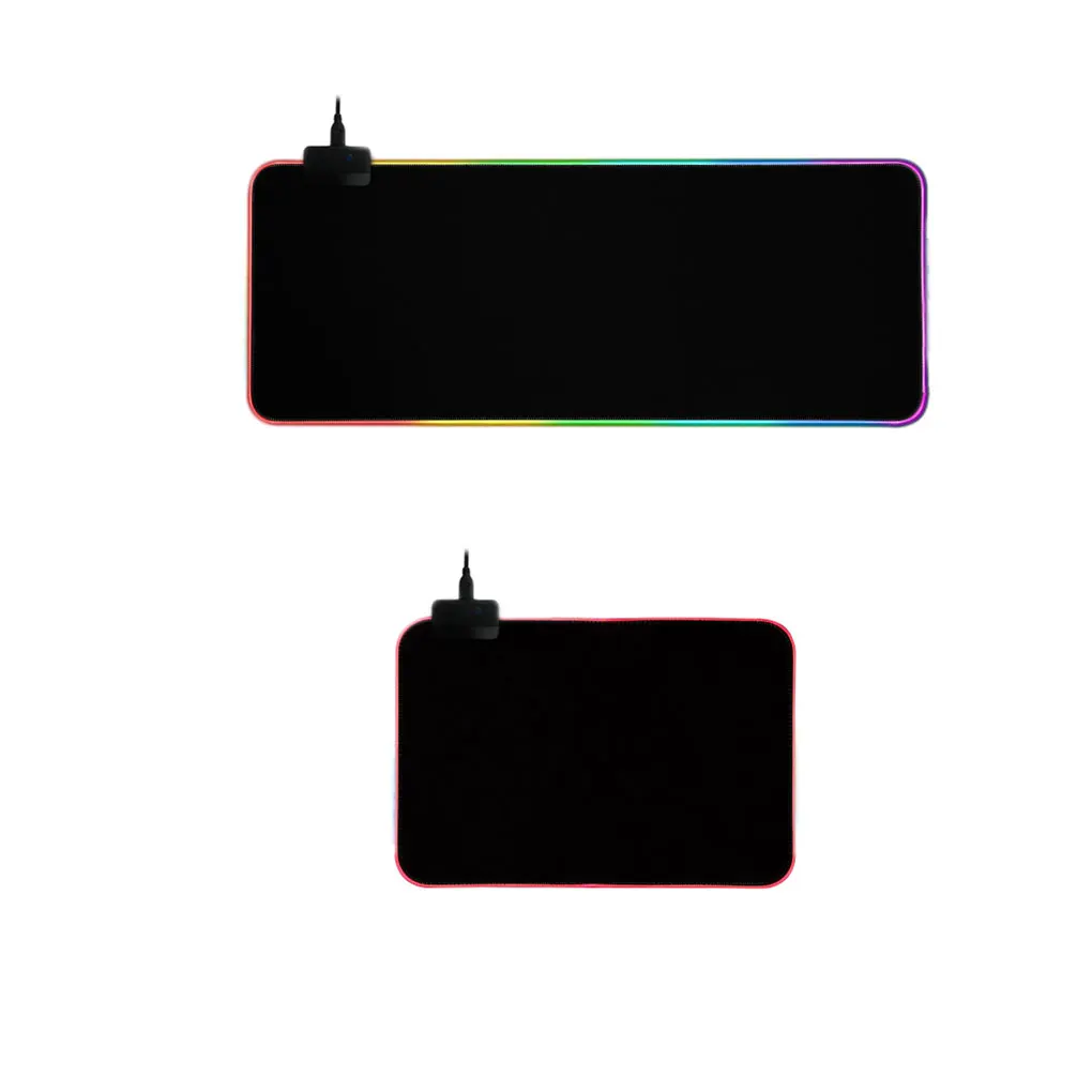 Коврик для мыши 7 LED RGB Light 14 режим освещения светящийся коврик Нескользящая