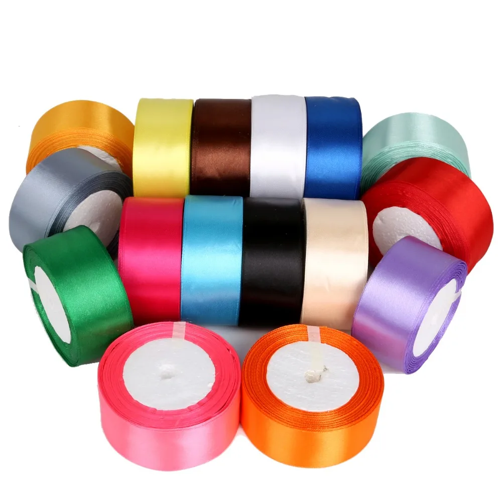 

5yards/pack 1-1/2" (40mm) Colors Solid Color Satin Ribbons Wedding Decorative Gift Box Wrapping Belt DIY Crafts
