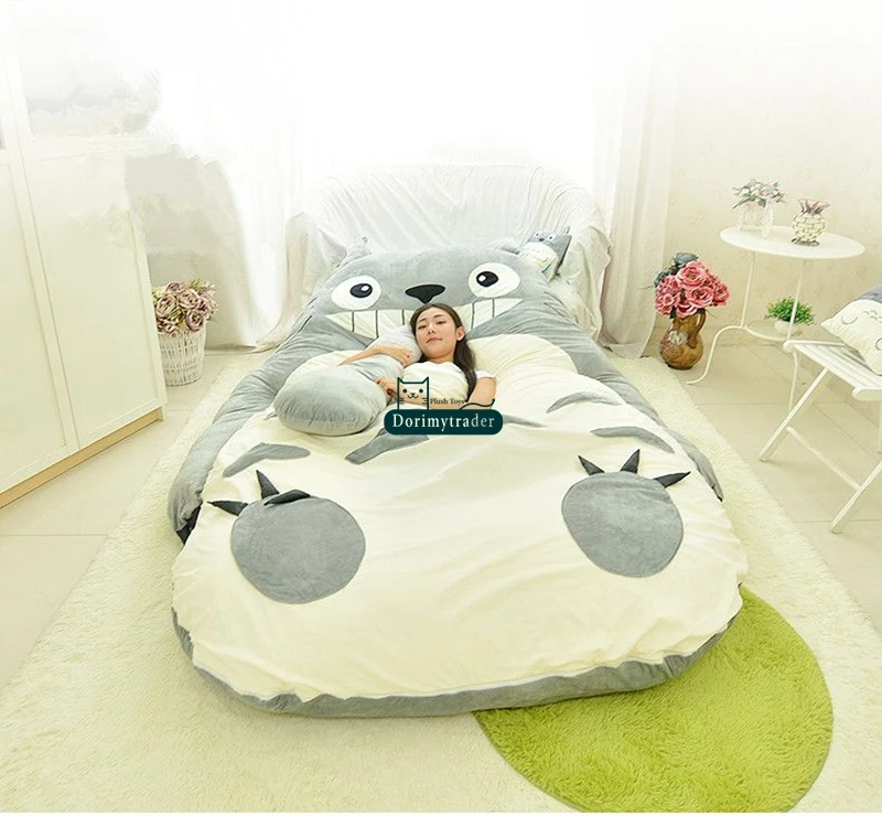 Dorimytrader quality pop anime totoro plush beanbag soft tatami sofa carpet mattress sleeping bag Christams gift decoration 5 sizes DY61851 (9)