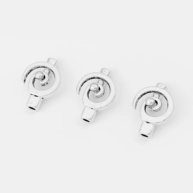 3 комплекта античное серебро/бронза спираль Swilr крюк застежка для 3 мм круглый кожаный шнур браслет ювелирные изделия фурнитура Аксессуары