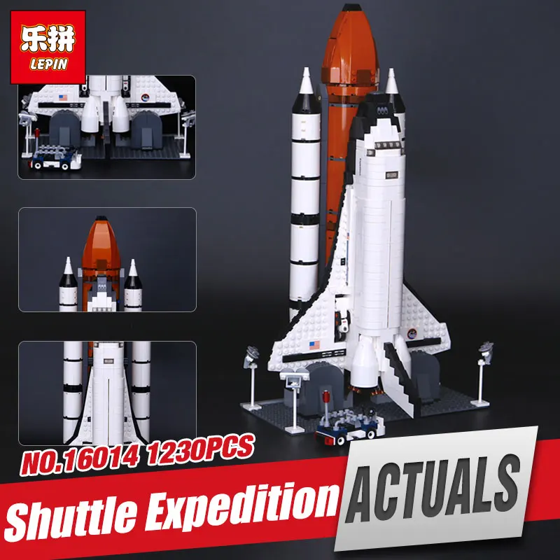 

New Lepin 16014 1230Pcs out of print Shtttle Expedition Spaceship 10231 Educational Buliding Blocks Bricks Toys