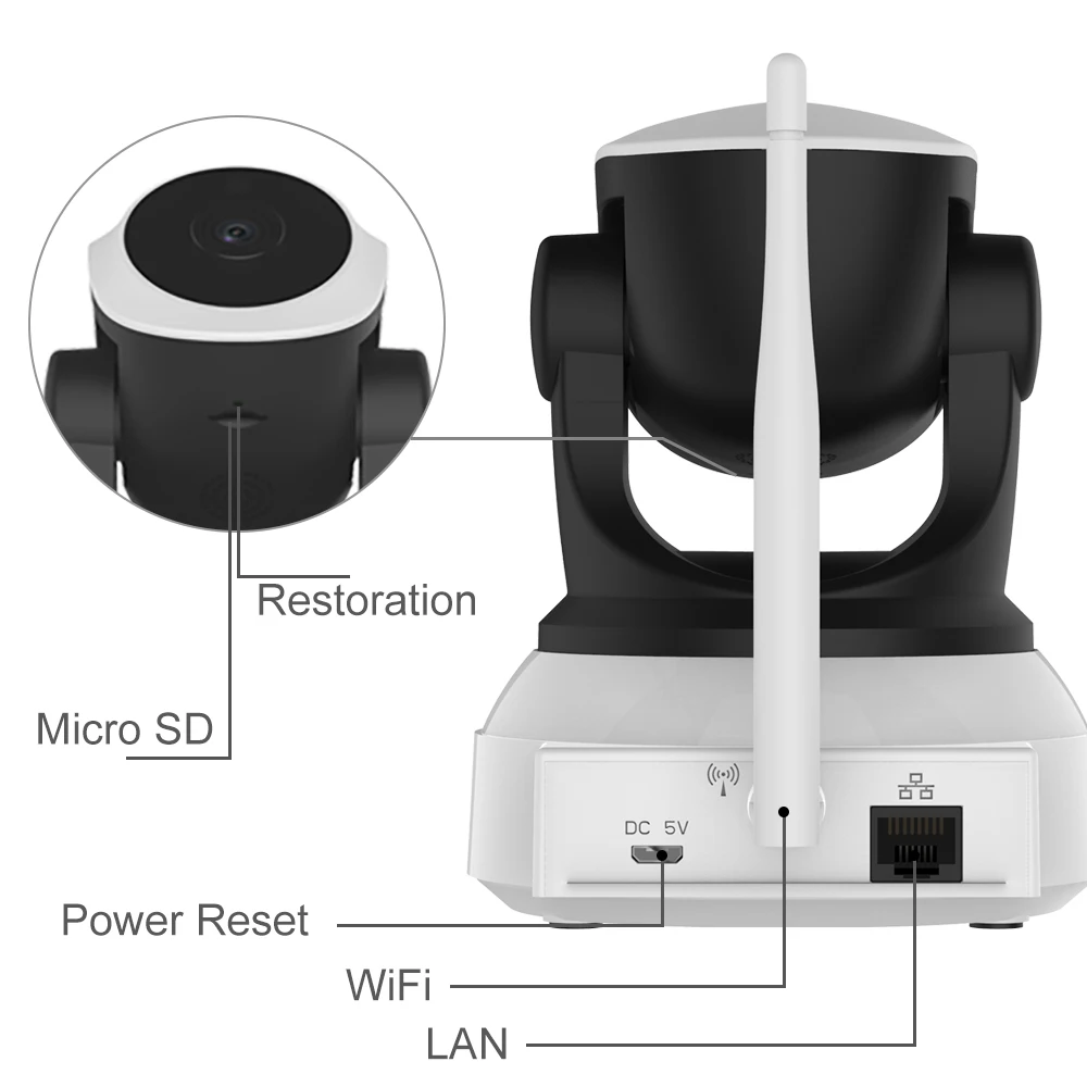  Vstarcam C7824WIP Baby Monitor wifi 2 vie audio smart camera con motion detection Security IP Macch