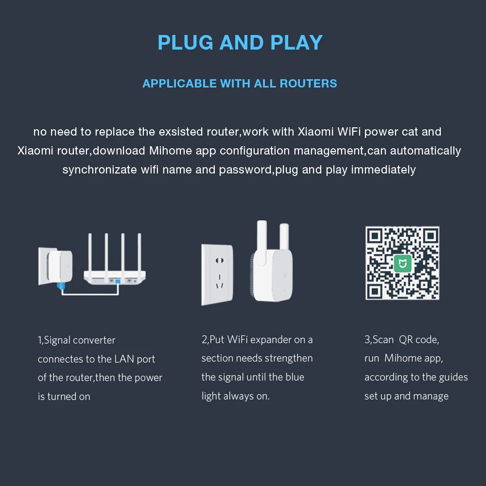 Оригинальный Xiaomi Wi Fi ретранслятор Электрический Кот роутера модем Беспроводной