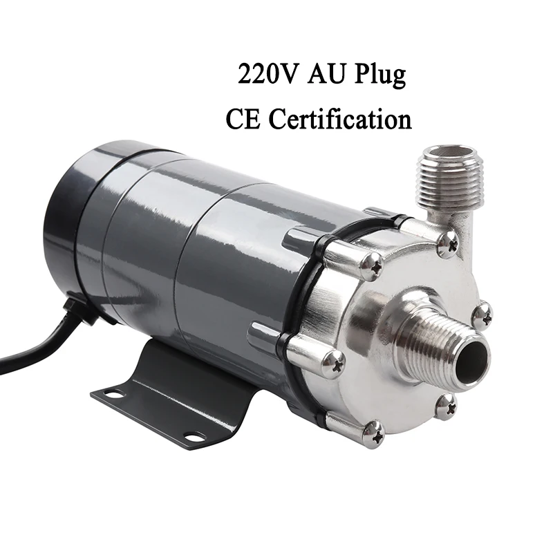 304 Магнитный насос с Нержавеющей Головкой 15R, доморощенный пищевой высокотемпературный 140C пивной Магнитный приводной насос для домашнего пивоварения - Цвет: AU Plug
