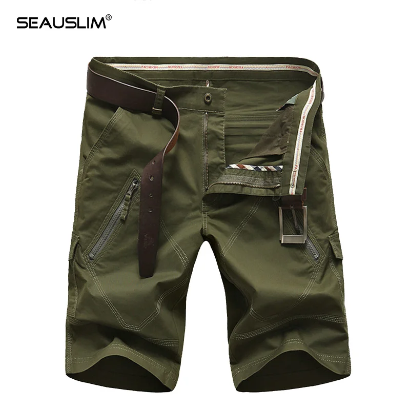 SEAUSLIM летняя повседневная одежда камуфляжные мужские тактические Карго короткие брюки военный стиль армия армейские мужские шорты LQ-SSDX-02