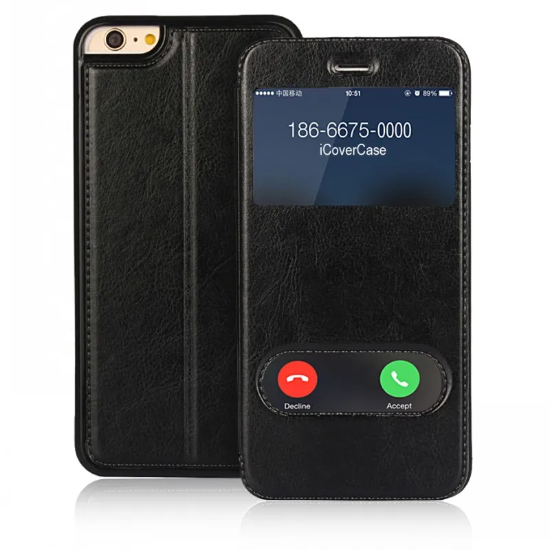 Windows View Cases For Apple iPhone 6 S 6S Plus 6plus Case Cover Leather Wallet Capinhas Etui Capa Hoesjes Fundas Coque Carcasa (5)