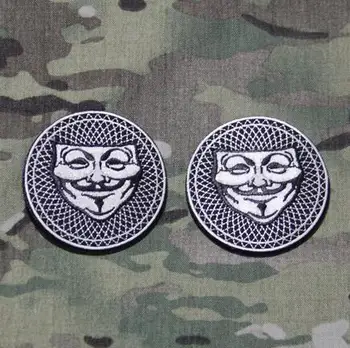 

10pcs Embroidery V for Vendetta Emblem Cloth Tactical Patch Hook Military Badge Army Brassard Combat Armband