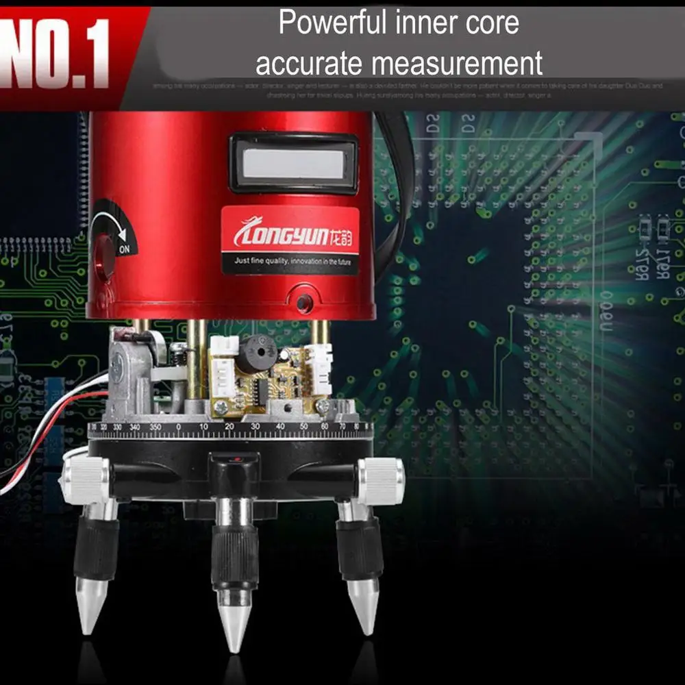 L6000100 3 линии 4 точки открытый лазерный уровень самонивелирующийся 360 вертикальный и горизонтальный наклон Lazer уровень штатив