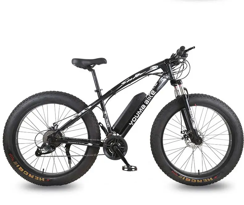 Flash Deal 27 speed Powerful 4.0 inch Fat Tire electric Mountain Bike 36V 10AH 300W eBike downhill Bicycle  free shipping 14