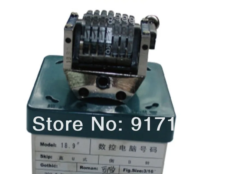 

numbering machine 18.9" convex type backward 7digit with the last three zero sinkable with Independent box packing