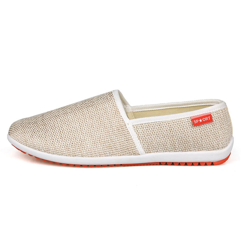FONIRRA Men Casual Shoes 2019 Summer Breathable Hemp Men Shoes Concise Soft Casual Flat Fashion Men's Loafers Shoes 184