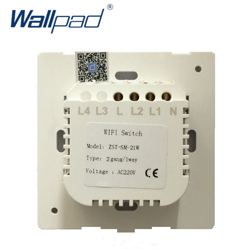 Водонепроницаемый WIFI Wallpad белая стеклянная панель Android/IOS Телефон EU UK 2 Gang