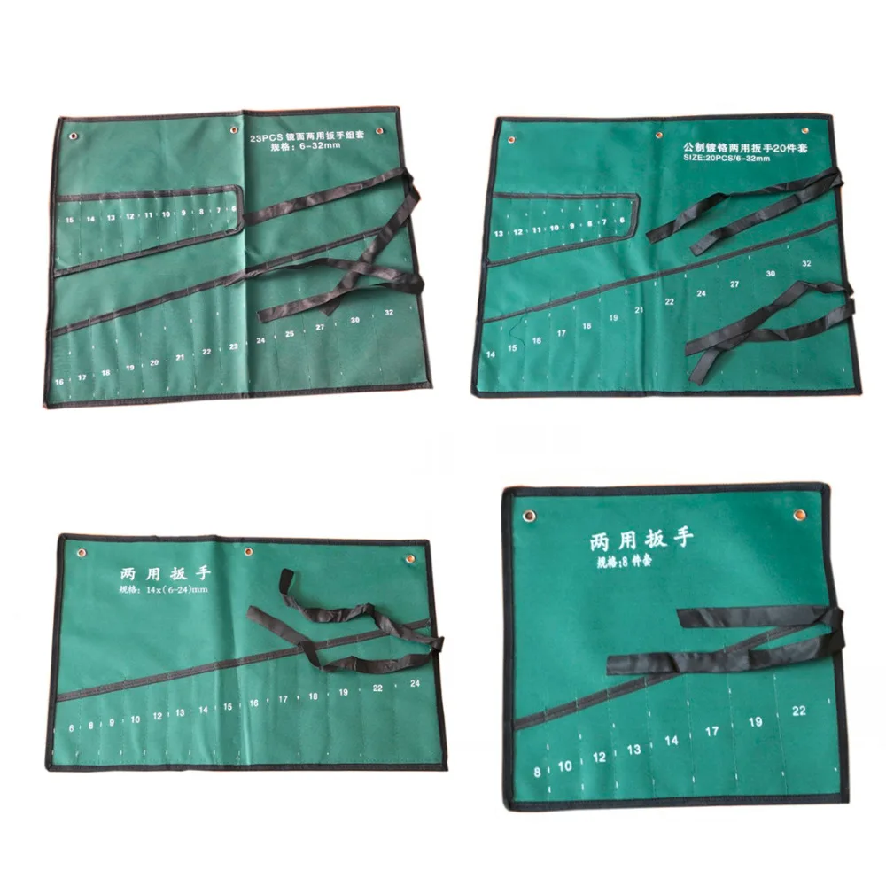 Pockets Canvas Spanner Wrench font b Tool b font Roll Up Storage font b Bags b