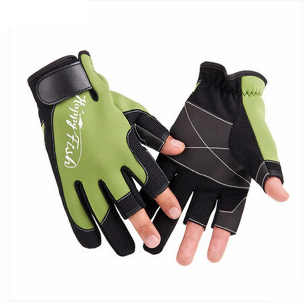 Buy Outdoor Autumn Winter Fishing Gloves Three