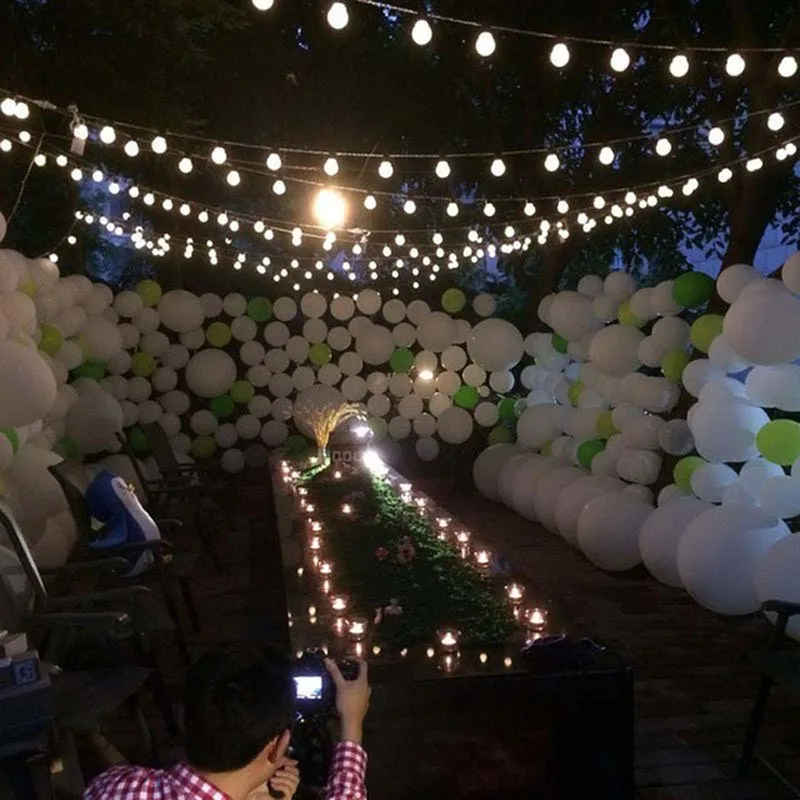 Bulb White Christmas Lights Led 10m 38 5cm Size Led String Fairy Christmas Lights Outdoor Guirlande Lumineuse Party