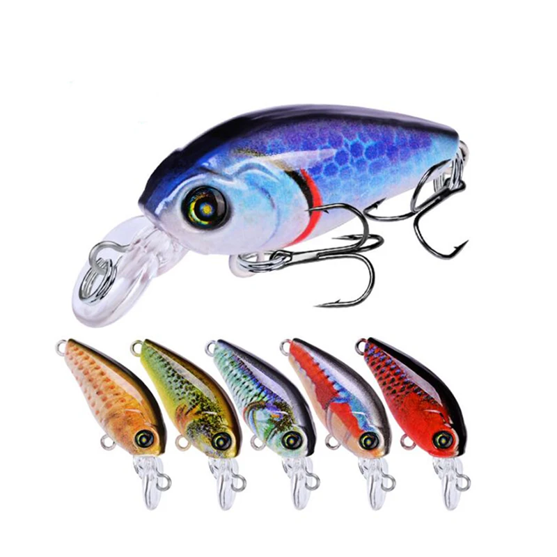 1pcs New 10 color 4g rock chubby bait Advanced Colorful Crank Fishing Lures Professional Hard