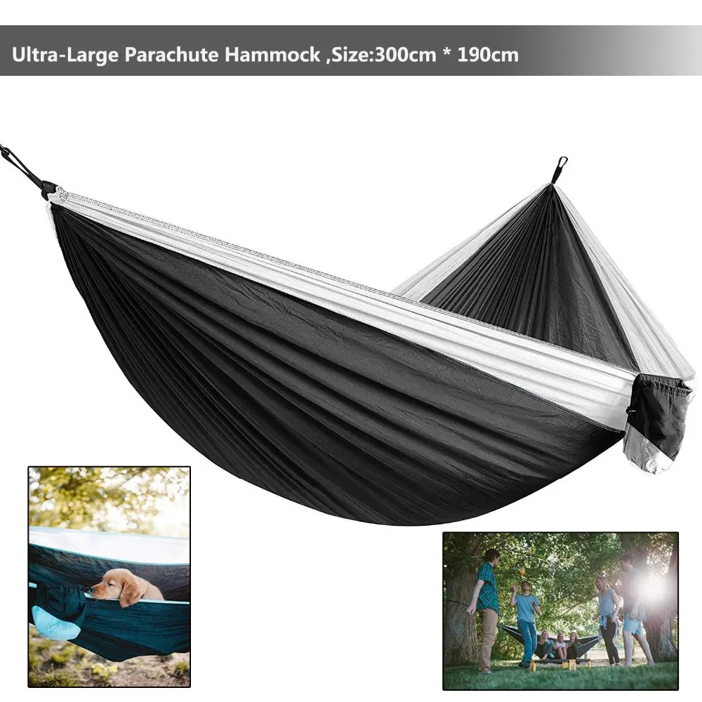 Ultra-Large Light weight Parachute Hammock Camping Survival Garden Hunting Leisure Hamac Travel Double Person Hamak Ramac