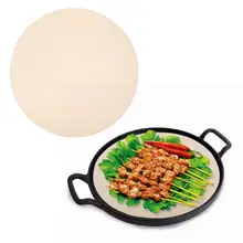 32cm resistente não-vara assada folha diy cozimento redondo churrasqueira grill esteira calor churrasco microondas cozinhar almofada acessórios de cozinha
