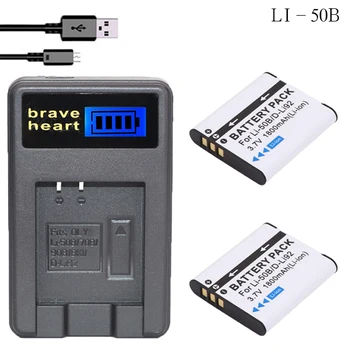 

brave heart 2x Li-50B Li50B Li50B Battery + LCD USB Charger For Olympus Mju 1020 SP-800UZ Stylus 1010 u 1010 1020 Ricoh CX3 CX4