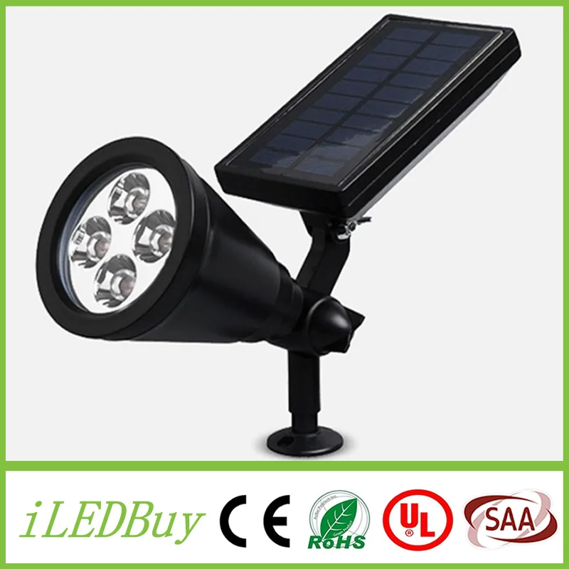 

New Arrival Led Solar Light Outdoor 4 LEDs Solar Power Spotlight Garden Lawn Lamp Landscape Spot Lights