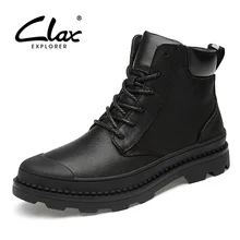 CLAX/мужские мотоциклетные ботинки из натуральной кожи; коллекция года; сезон весна-осень; кожаные ботинки кэжуал; мужские высокие дизайнерские ботинки; большие размеры