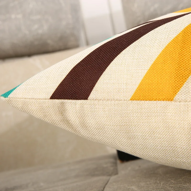 Simple Pillow cover Cotton Linen plain Pillowcases Decorative living room cushion covers for sofa Seat housse de coussin MA23