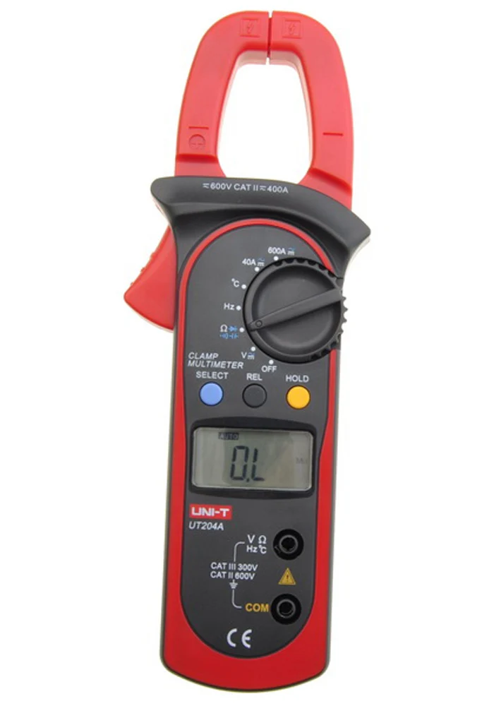 

UNI-T UT204A Digital Handheld Clamp Multimeter Tester DMM Voltmeter AC DC Free shipping
