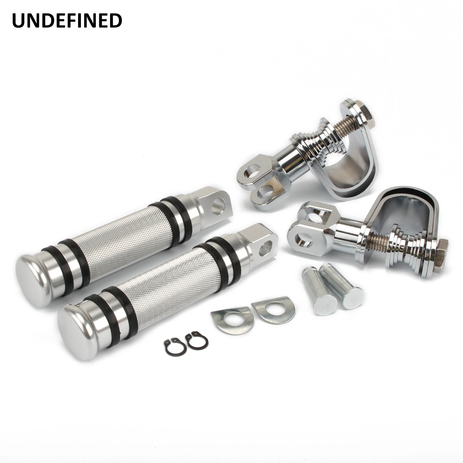 1-1 1/4" Chrome Motorcycle Highway Foot Pegs Clamp Engine Crash Bar Engine Guard Footrest Mount For Harley Chopper Bobber Custom motorcycle accessories,motorcycle footrests,motorcycle foot pedals