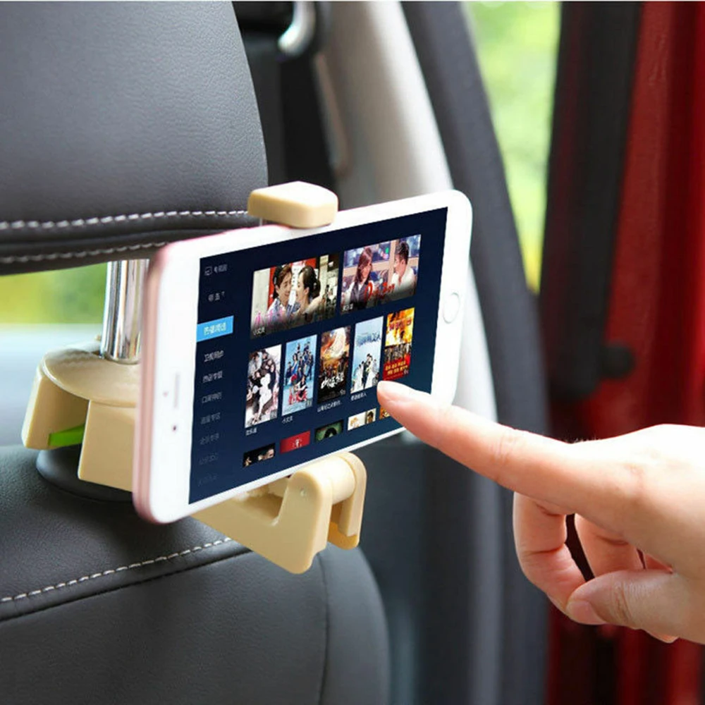 

Auto Car Headrest Hooks Multi-function Seat back Hook & Car Phone Mount Holder Fastener Seat Back Hanger Clips for Bag Handbag