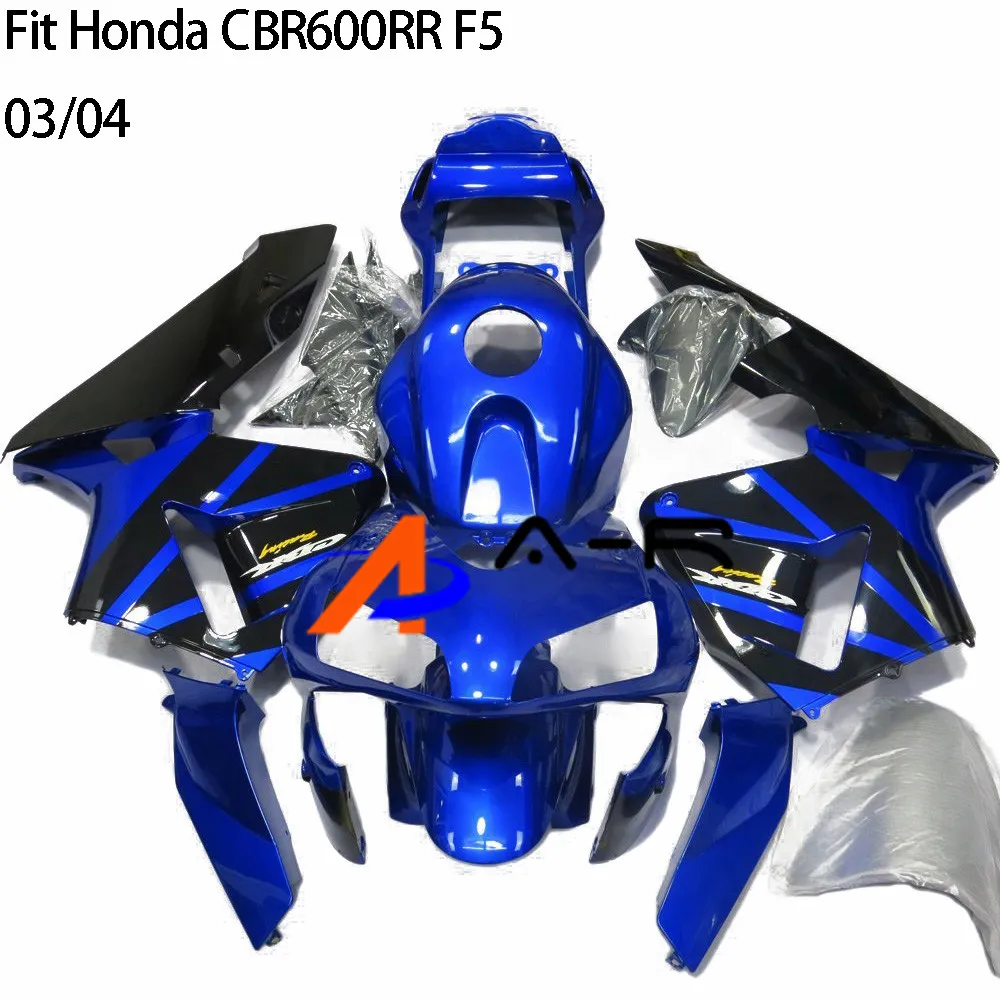 

New Design, CBR600RR F5 03 04 ABS Blue Painted Injection Fairing Kit for Honda CBR600RR F5 2003 2004 Fairings kits Bodywork Kits