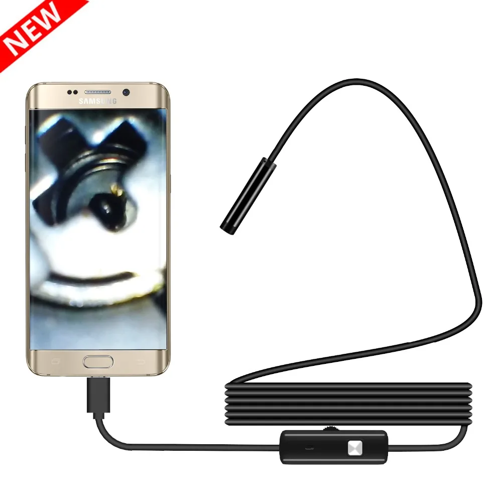 

1/1.5/2M 7/5.5mm Lens Endoscope HD 480P USB OTG Snake Endoscope Waterproof Inspection Pipe Camera Borescope For Android Phone PC