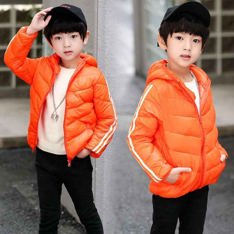 

new 2018 solid hooded cotton coats baby big girls winter casual jackets boys kids warm tops clothing children padded clothing