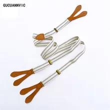 Новые подтяжки унисекс кожаный ремень Англия Винтаж кожаные пуговицы брюки подтяжки для мужчин и женщин подтяжки