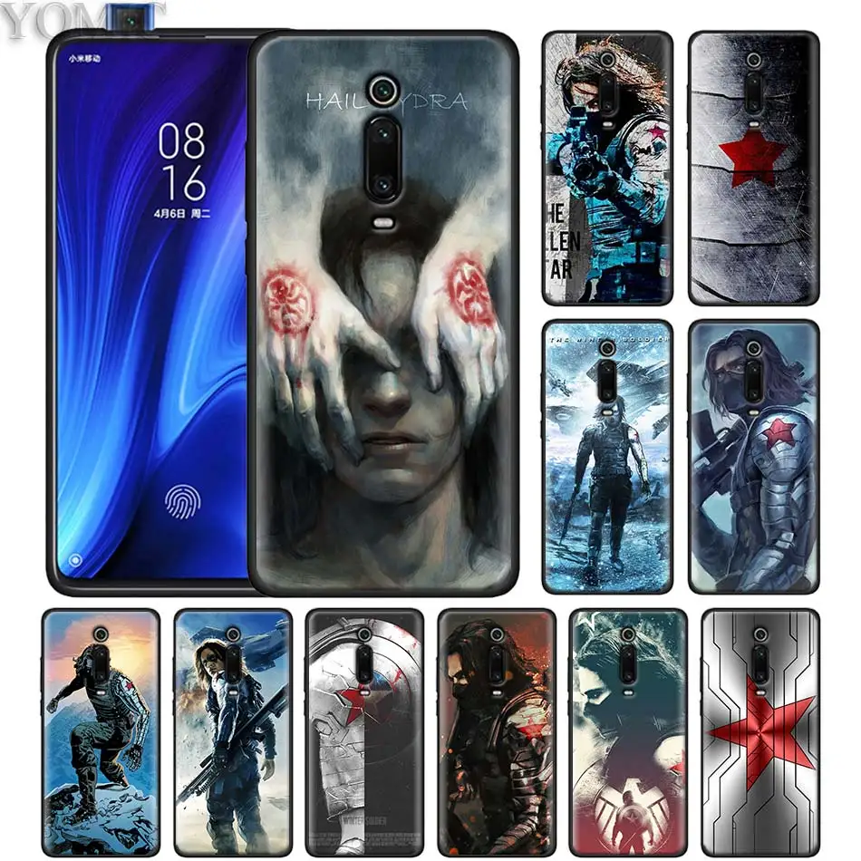 

winter soldier captain america Black Case for Xiaomi Redmi K20 Pro Note 7 5 6 Pro Redmi 6 7 6A 7A 4X 5 Plus Y3 GO Silicone Soft