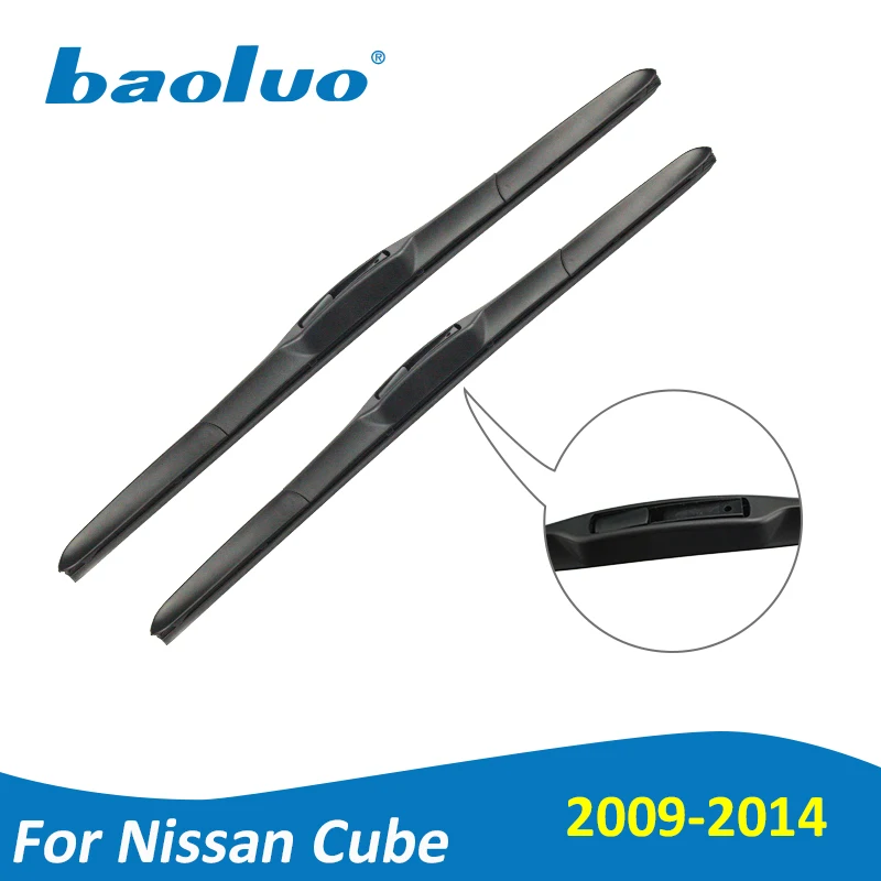 BAOLUO Wiper Blades For Nissan Cube 20''+20'' 2009 2010 2011 2012 2013