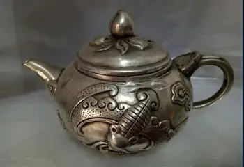 

Chinese bronze lucky statue, teapot, tibet silver, tea making machine