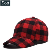 [SOTT] красная и Черная бейсбольная кепка в клетку s Мужская шляпа для мужчин хип-хоп кепка Кепка Солнцезащитная для женщин Bone Gorras Touca высокого качества