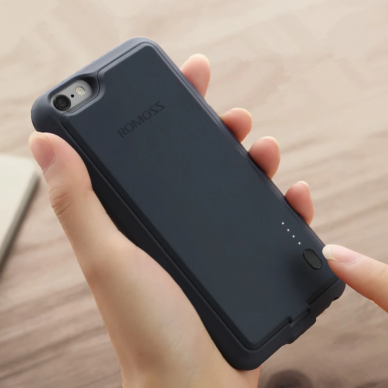 

ROMOSS Battery Case Power Bank 2000mAh / 2800mAh Power Case for iPhone 6 / 6s Plus Extra Battery Silicone Protection Shell Cover