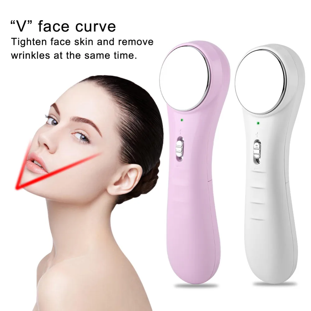 

Handheld Ultrasonic Ion Face Beauty Machine Instrument Face Cleansing Lifting Massager Wrinkles Removal Device Skin Care Tool