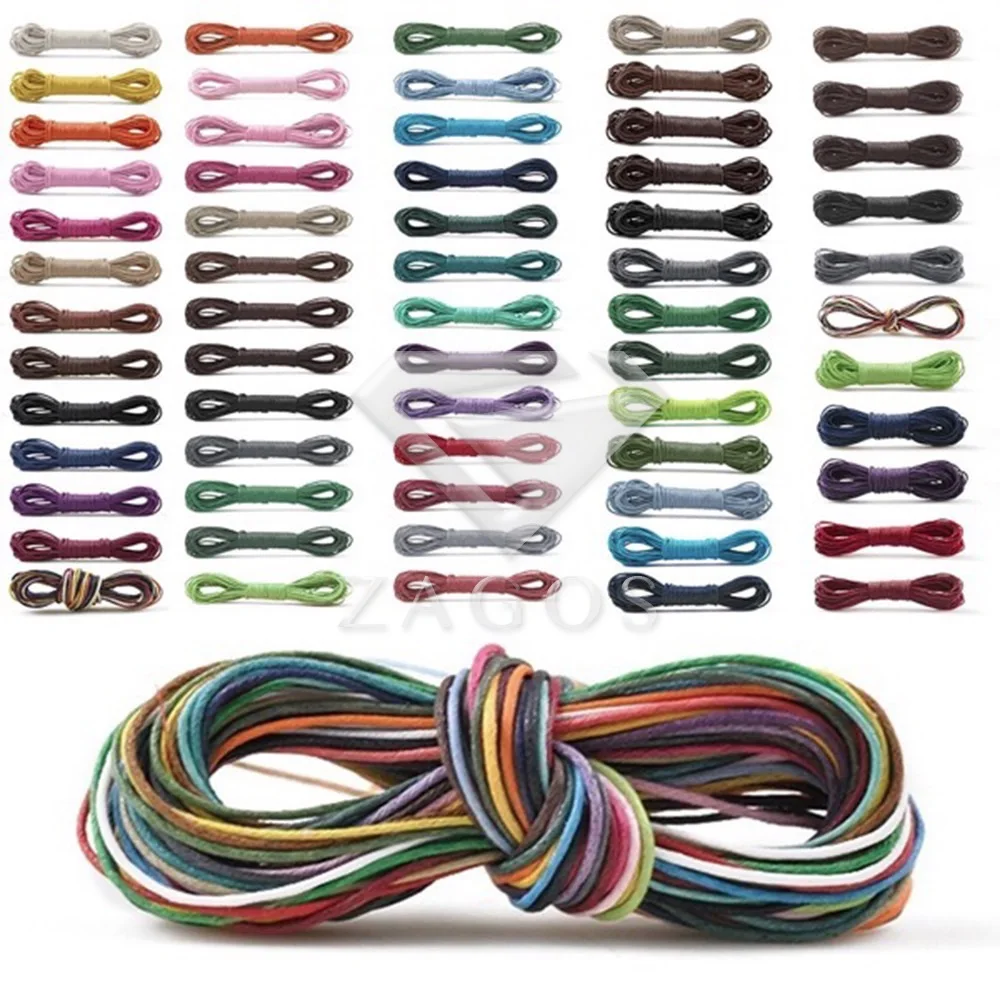 

1.5mm 10/30m Waxed Cotton 30 Color Finding Thread Cord DIY Making Fabric Bracelet Necklace Braided Beadwork Accessory TC0105