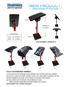 

Heavy Duty Fully Adjustable Tattoo Armrest -3