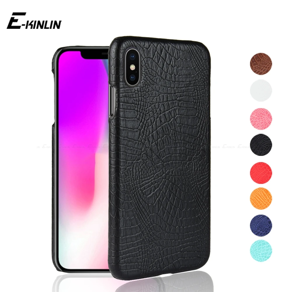 

Ultra Thin Crocodile Skin Snake Print Leather Case Hard PC Back Cover For iPhone 11 Pro XS Max XR X 8 7 6S 6 Plus 5 5S 5C SE