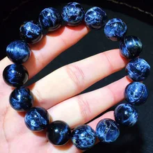Натуральный Namibia Pietersite синий драгоценный камень круглый 14 мм бисер растягивающийся браслет из Namibia AAAAAA
