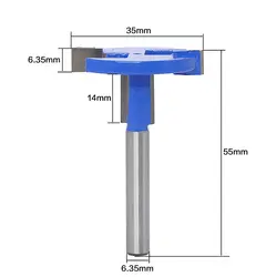 1/4 дюймов прямой хвостовик T слот фреза T-Track деревообрабатывающий торец фрезерные резцовое долото дерево сверло бит мощность резак