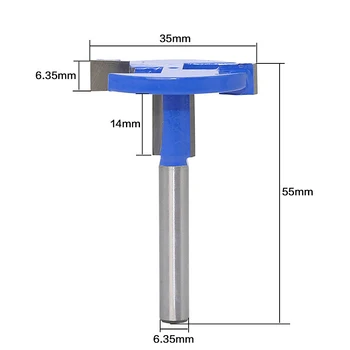 

1/4 Inch Straight Shank T Slot Router Bit T-Track Woodworking End Milling Cutter Chisel Wood Drill Bit Power Cutter Tool